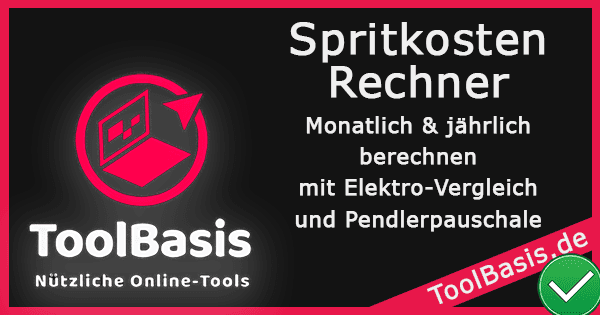 ToolBasis – Spritkosten-Rechner: Pendlerkosten und Steuer 2026 berechnen
